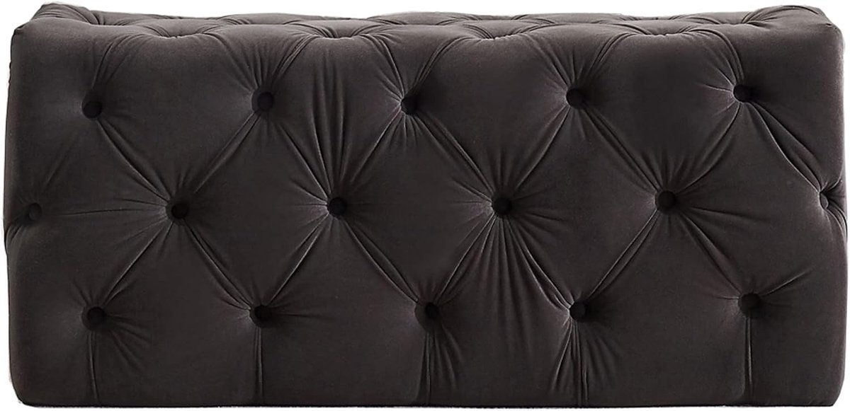 Pouf 100x45 cm - luxe velvet - retro design - perfect als voetensteun - ShopVlot