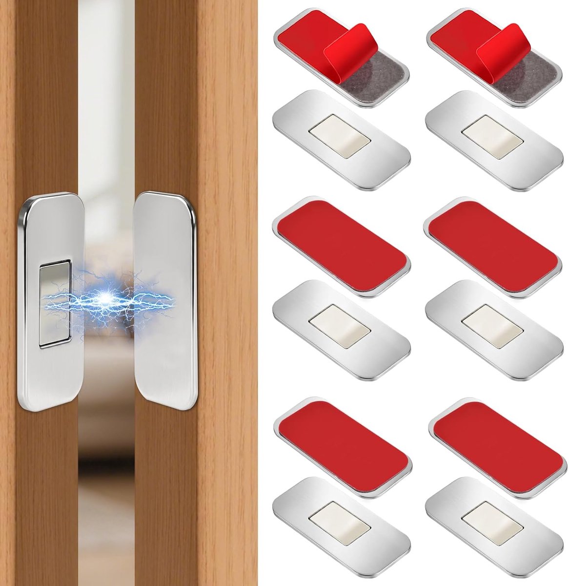 plakmagneten sterk - 6 stuks - kunststof zelfklevend - veilig voor kinderen - ShopVlot