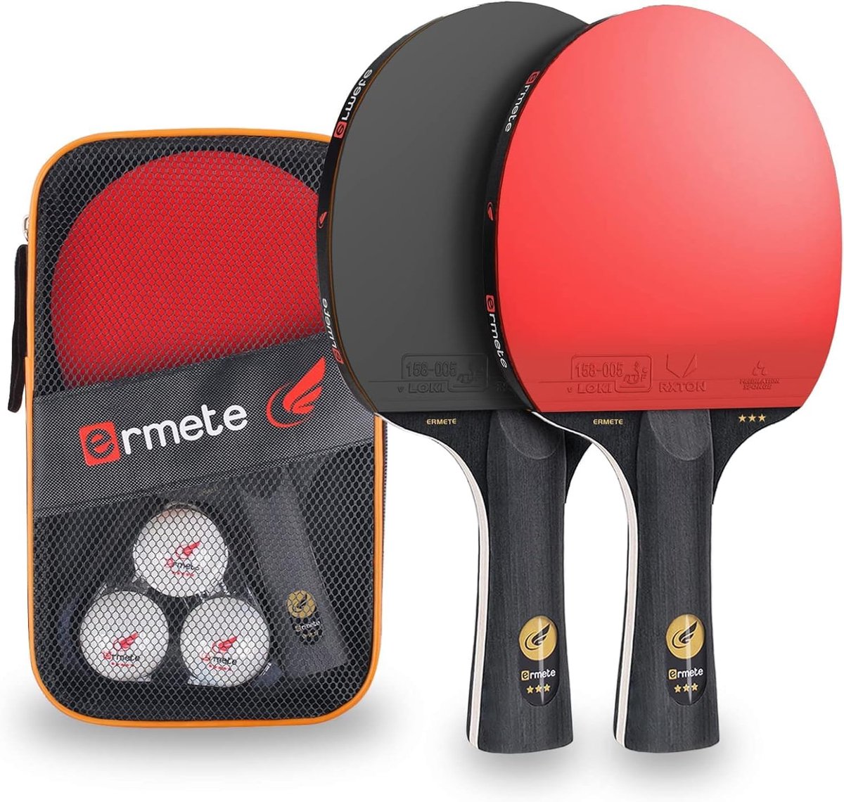 Tafeltennis Set - 2 Bats, 3 Ballen - Inclusief Draagtas - Perfect voor Beginners en Professionals - ShopVlot