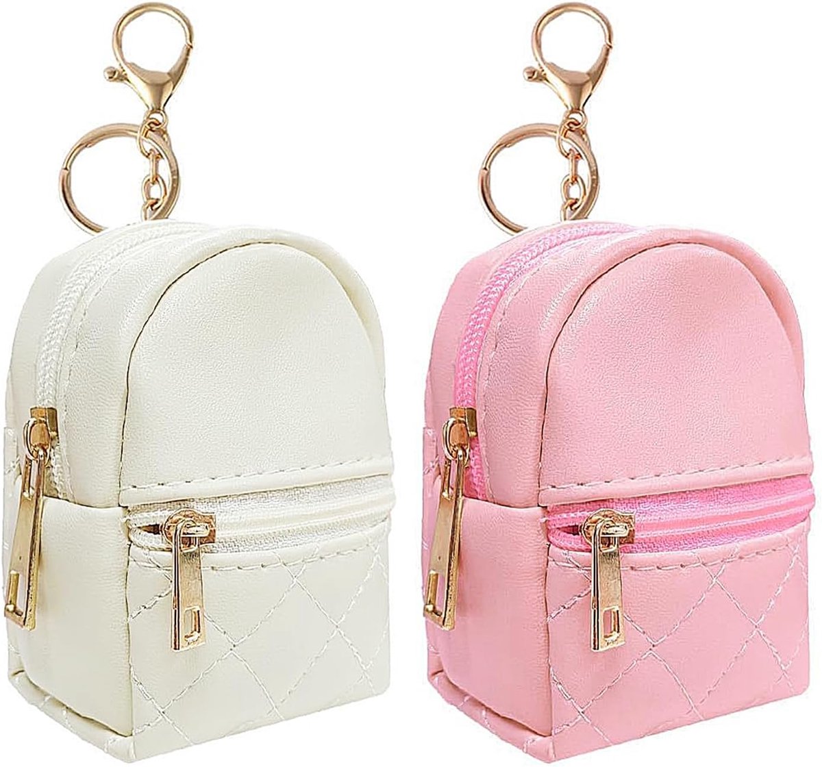 Makeup tas mini 2 stuks - PU leer - rugzak design - praktische opbergtas voor make-up - ShopVlot