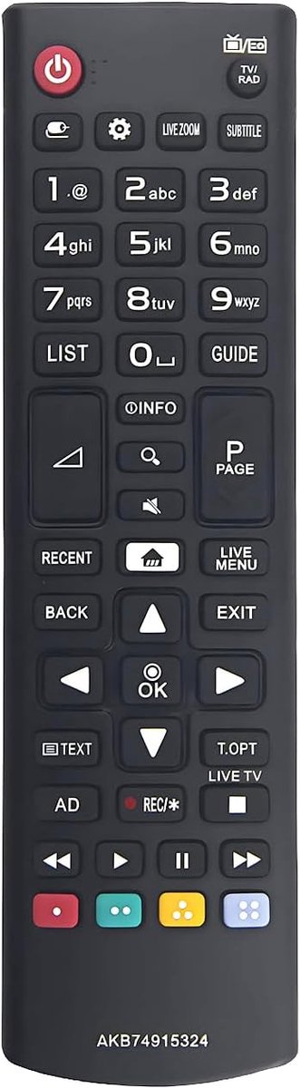 Afstandsbediening voor LG televisie - vervangend model - eenvoudig te bedienen - 30 dagen geld-terug-garantie - ShopVlot
