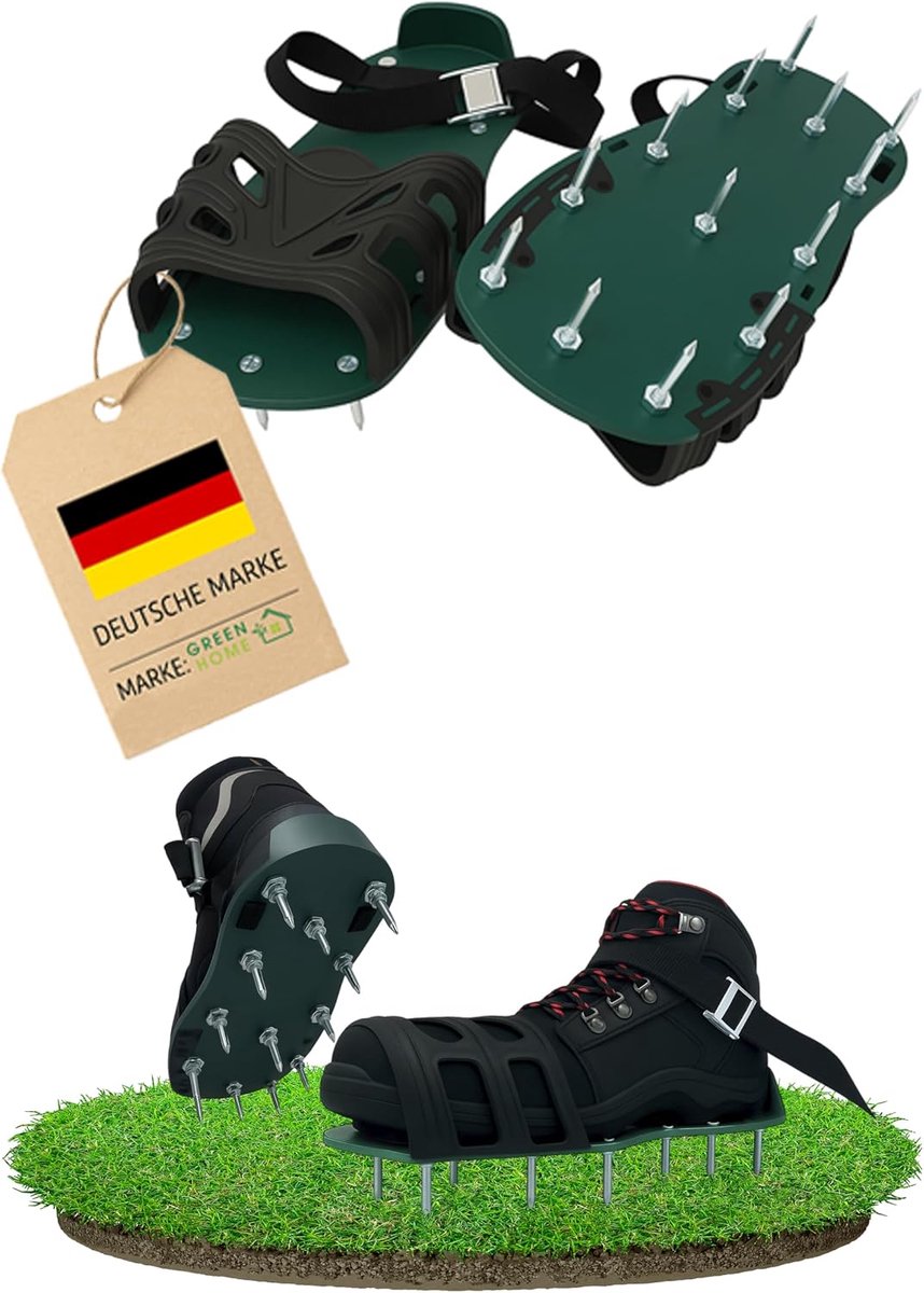 Grondluizen schoenen 42 mm + 60 mm - professioneel - inclusief twee lengtes - ideaal voor gazon beluchting - ShopVlot