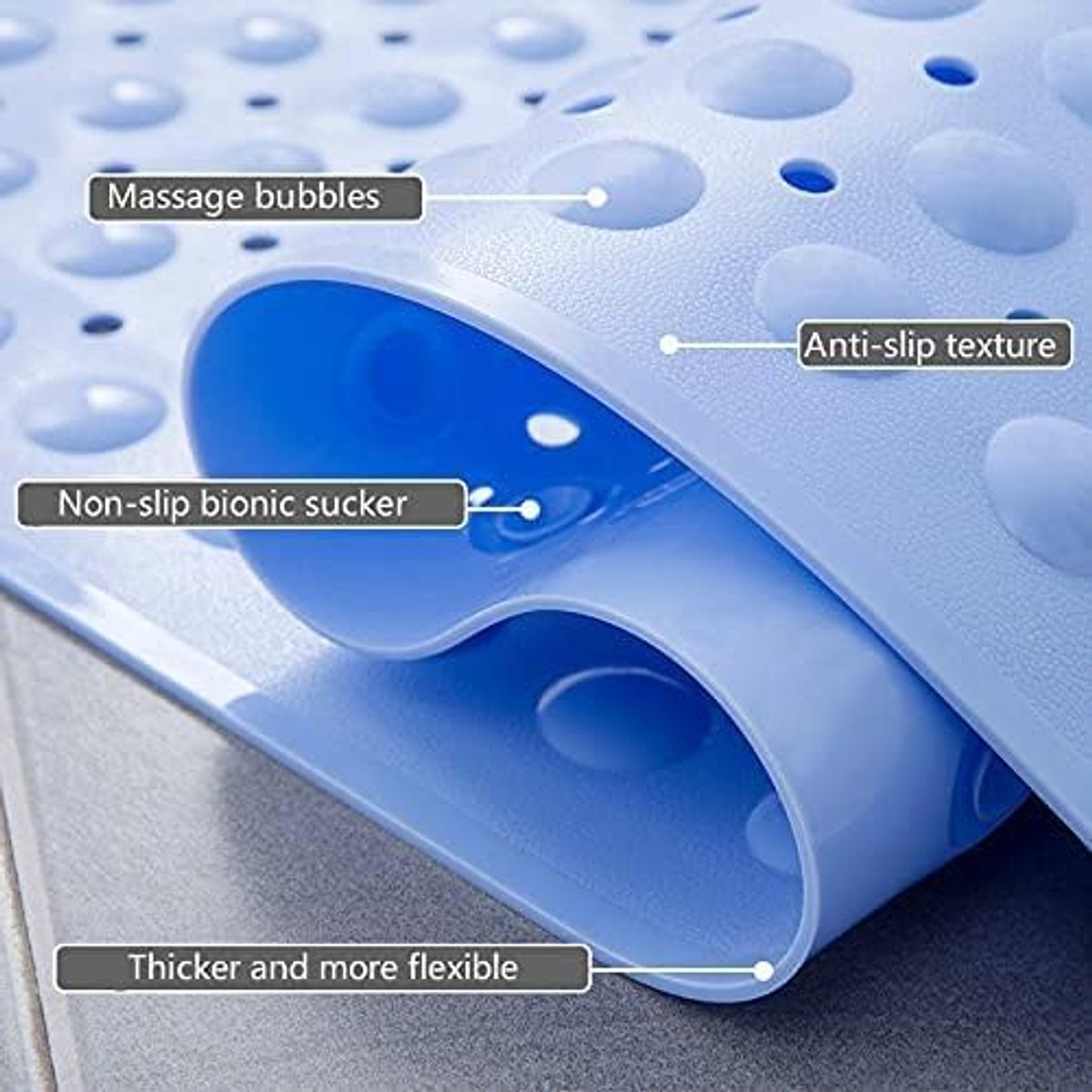 Douchemat Antislip 80x80 cm - Rubber - Antibacterieel - Veilig voor ouderen en kinderen - SnelShoppen