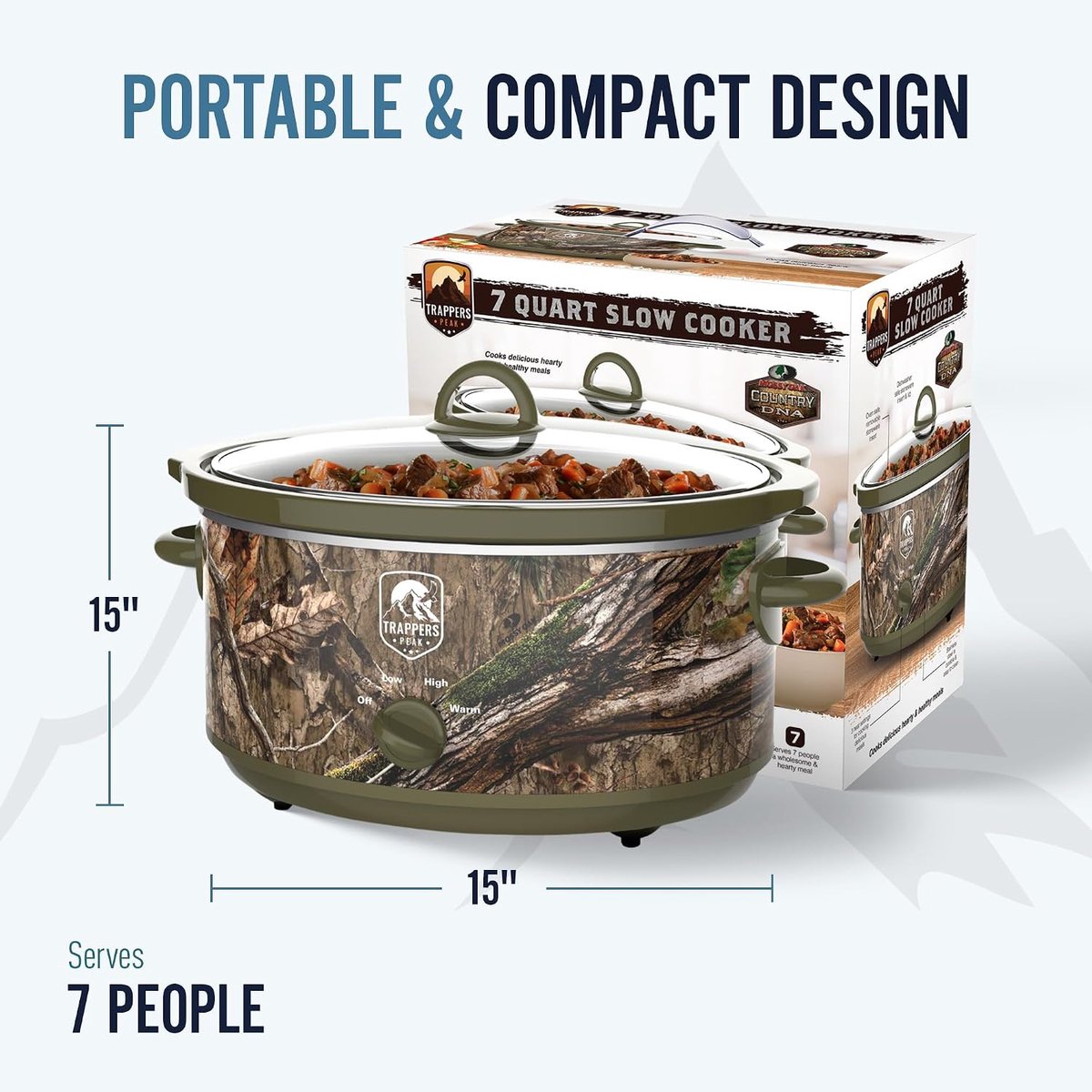 Ovale Slowcooker Pan - Crockpot Stoofpot - Langzaam Koken - 7 Quart Capaciteit - 7 Quarts - Groen – foto 4