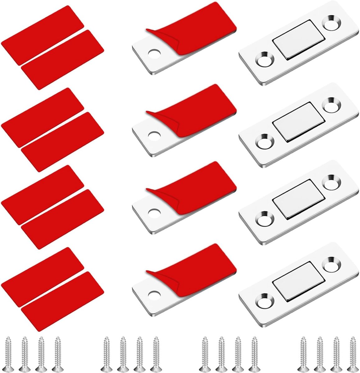 Magnetische sluitingen voor kasten - ultra-dun 4 mm - sterke meubels magneten - geen boren nodig voor keuken - m-winkel