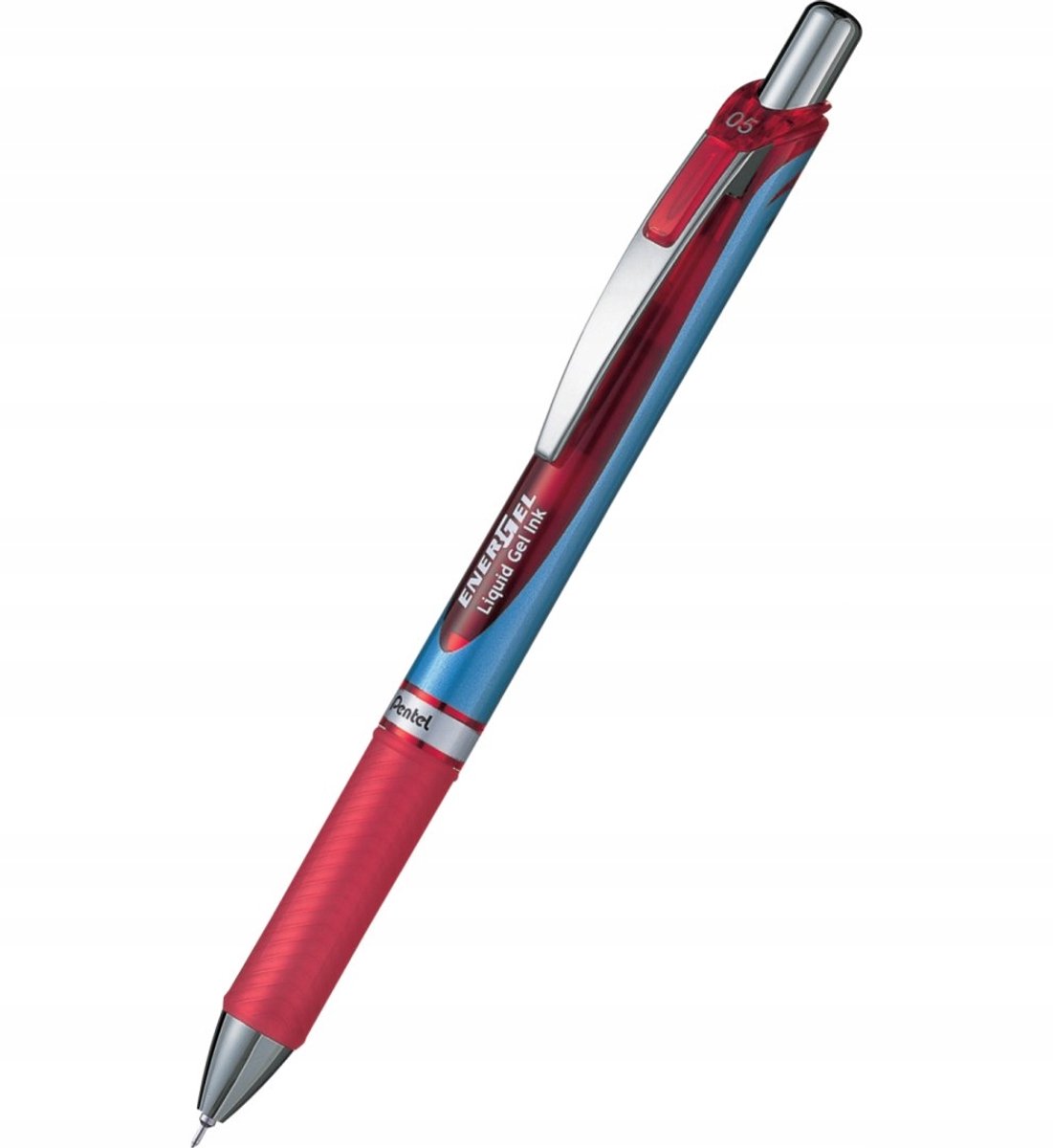 Pentel EnerGel Vloeibare Gel Pen - Rode Inkt, 0.5mm Fijne Punt