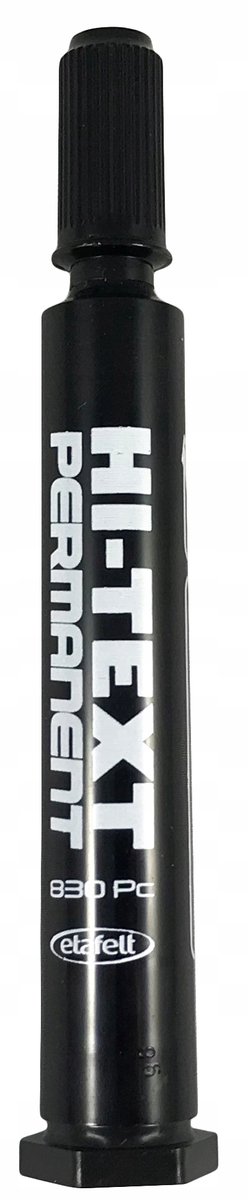 FIBRACOLOR HI-TEXT Marker Zwart Afgeschuind Permanent 5mm
