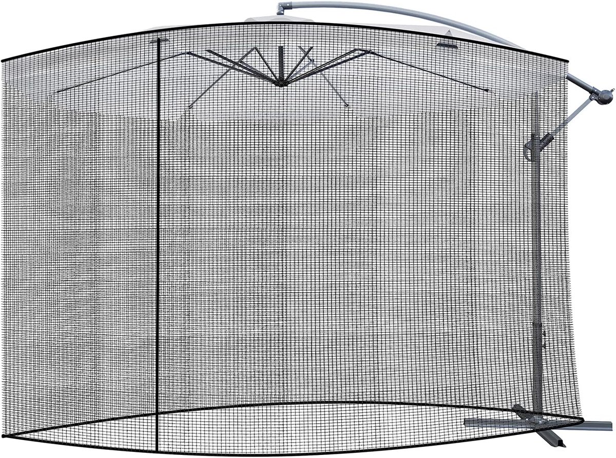 12266 moustiquaire pour parasols avec fermeture éclair 3 m