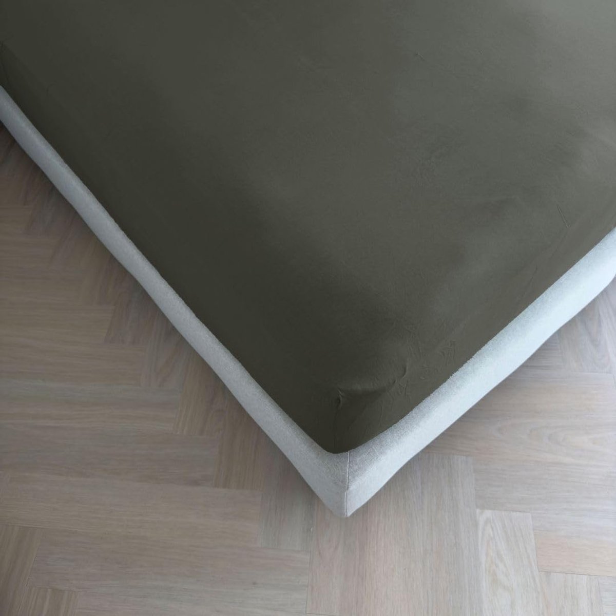 Fitted sheet 180x200 cm - katoen satijn - biologisch katoen - luxe uitstraling - SnelShoppen
