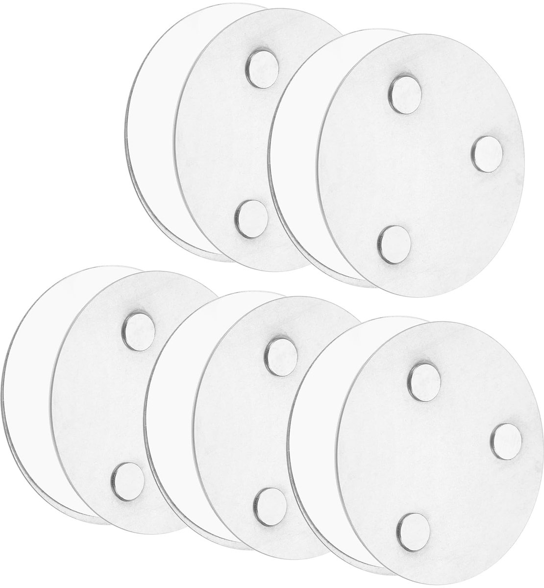 Rookmelders 5 stuks met magneethouder - extra sterke kleefpads - 70 mm diameter - eenvoudig te bevestigen - SnelShoppen