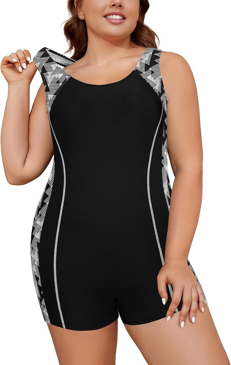 Oversized badpak voor dames, sportbadmode, buikweg, eendelig badpak, push-up badpak, monokini, racerback, strandmode, zomer