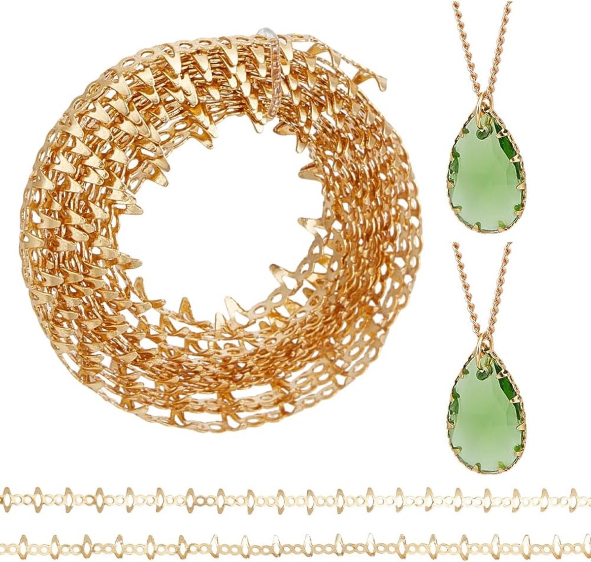 PandaHall 3m 18K Vergulde Galerij Draden, Sieraden Bezel Strip Koper Ambachtelijke Draad Gouden Metalen Edelsteen Bezel Draad Voor Diy Handgemaakte Ketting Oorbel Armband Sieraden Maken Vrouwen