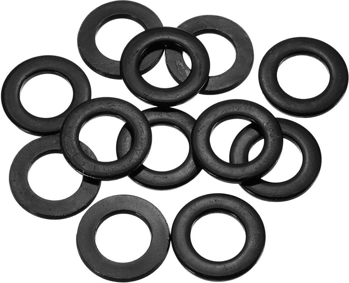 12 stuks platte sluitringen M16 DI x 30 mm roestvrij staal 304 metalen sluitringen zink zwart schuurringen voor schroeven en bouten