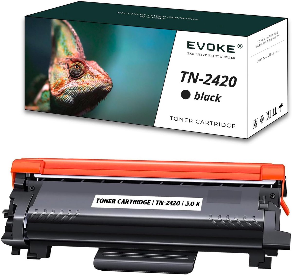Toner zwart voor Brother TN2420 - 3000 pagina's - scherp afdrukken - eenvoudig te installeren - SnelShoppen