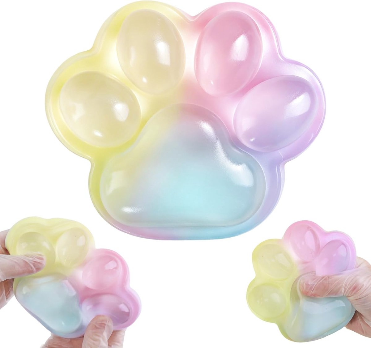 Poot Squeeze Toy, zachte grote kattenpoten Squishy, Paw Squishies sensorisch stressspeelgoed, anti-stress speelgoed voor volwassenen, autisme, stressvermindering, fidget toys, cadeau