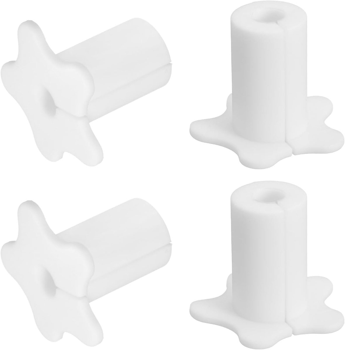4 stuks kabeldoorvoer voor 5/8 inch wandgat, siliconen kabelroutingkit, antislip wandkabeldoorvoer accessoires voor ethernet-kabels (wit)