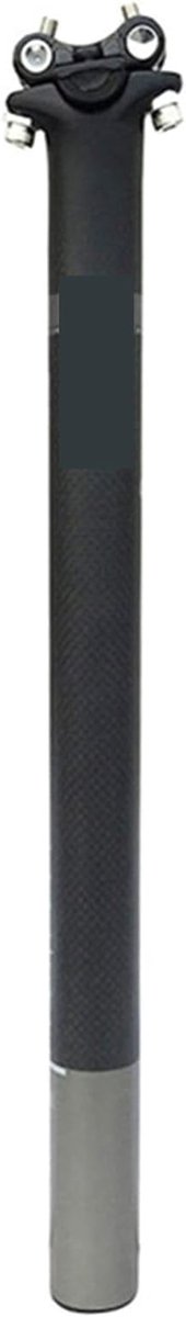 Fiets Zadelpen - Verende Zadelpen Carbon - Lange Fietstochten - Ultralichte Aluminiumlegering - 31.6 X 350mm - Mat