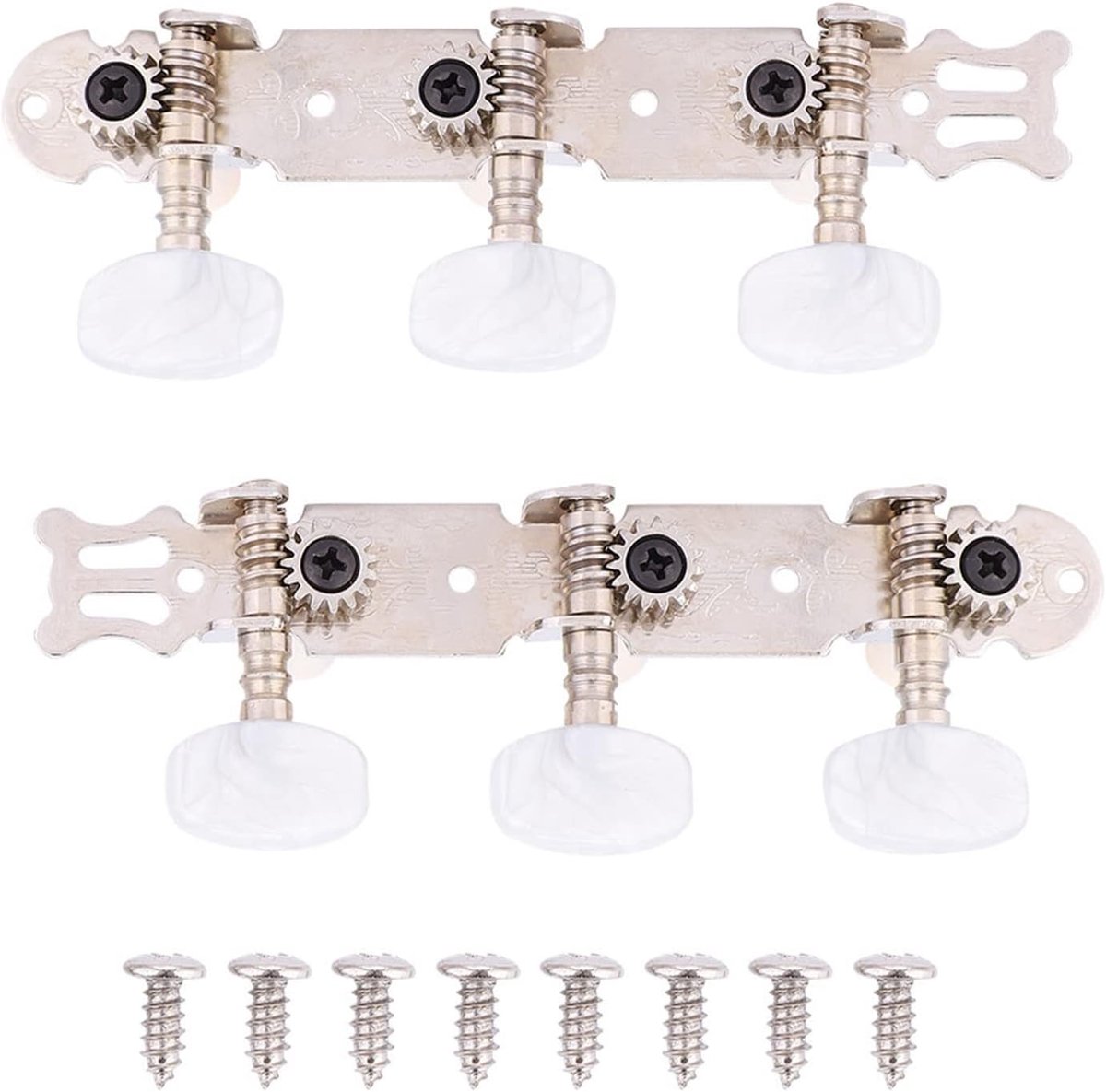 Stemmechanieken voor Klassieke Gitaar, Vintage Stemsleutelpennen Tuners Set, Stemsleutels voor Akoestische Gitaar, Akoestische Stemkoppen, Vervangende Gitaaronderdelen voor Klassieke Gitaar
