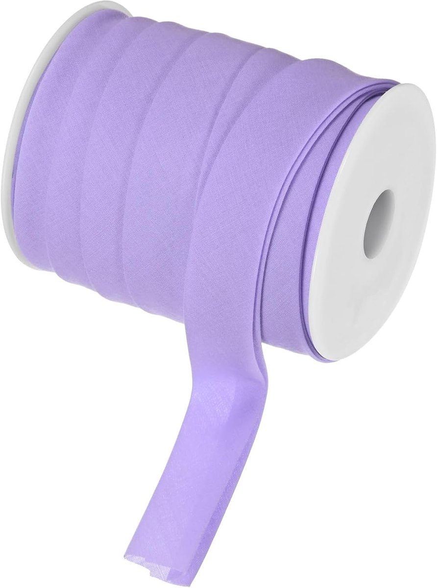 Biaisband, 3,5 cm x 25 meter biaisband voor naaien, aanbrengen op naaien, zomen, binden, quilten, doe-het-zelf knutselaccessoires (lichtpaars)