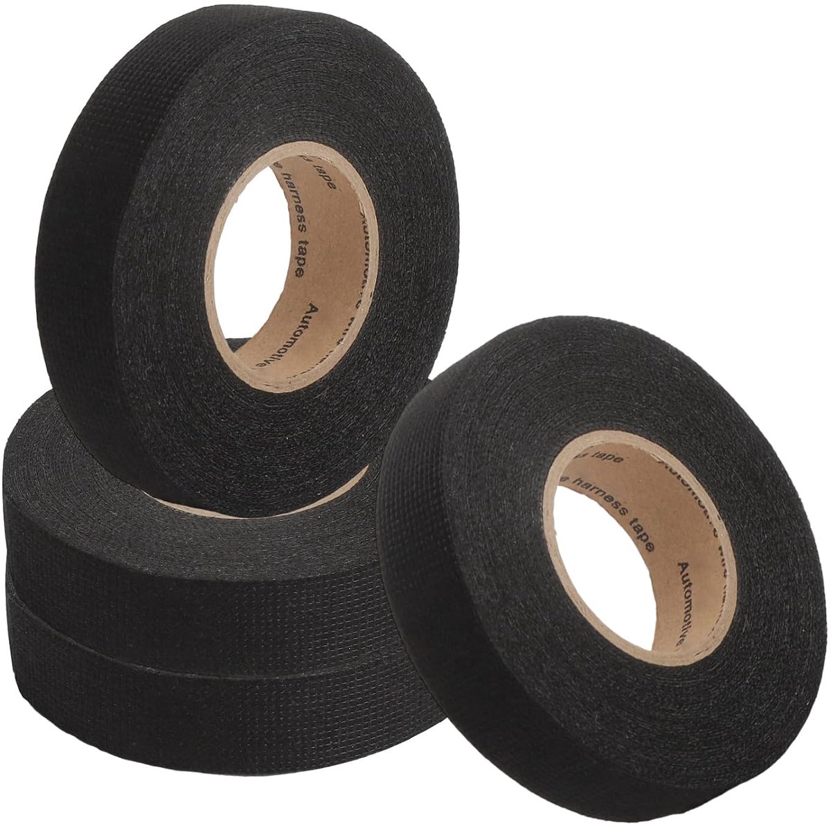 4 stuks auto-kabelboom, weefselband, geluidsisolerend, hittebestendig tot 150 °C, vlamvertragend UL94 HB auto-isolatietape voor motorruimte, voertuigelektronica