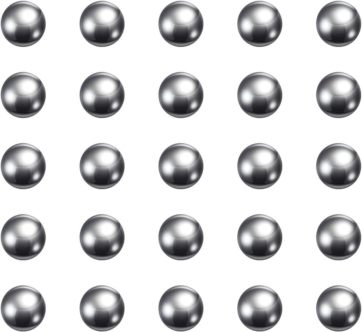 sourcing map 60 stuks precisieballen 3/16 inch diameter G10 chroom stalen kogel voor lager zilver