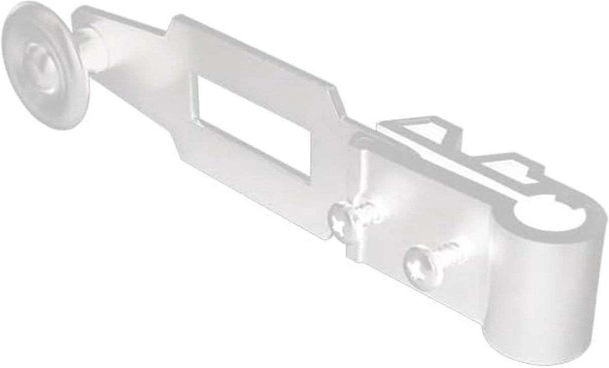 handgreep op baard, composiet, zwart of wit, 165 x 28 mm, Spaanse handgreep voor stang of vleugelstang, voor schroeven op de houder, gemaakt in Frankrijk (wit)