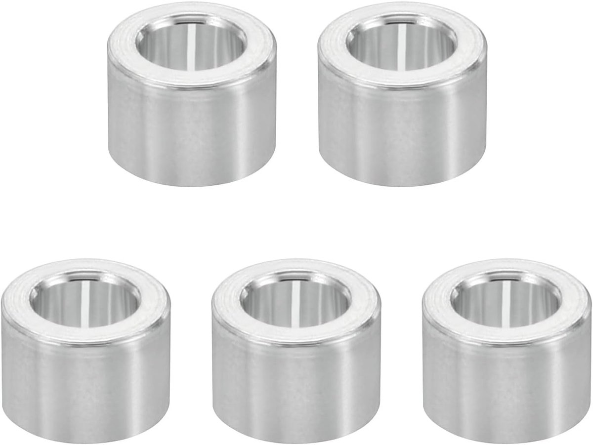 M4 Aluminium Spacers, 5 Stks Metalen Spacer Aluminium 4.1mm ID x 7mm OD x 5mm L Aluminium Spacer Schroef Standoff Ronde voor 5/32" of M4 Schroefbouten