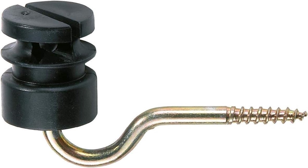 25 x sleufisolator, zwart, 5,3 mm steun