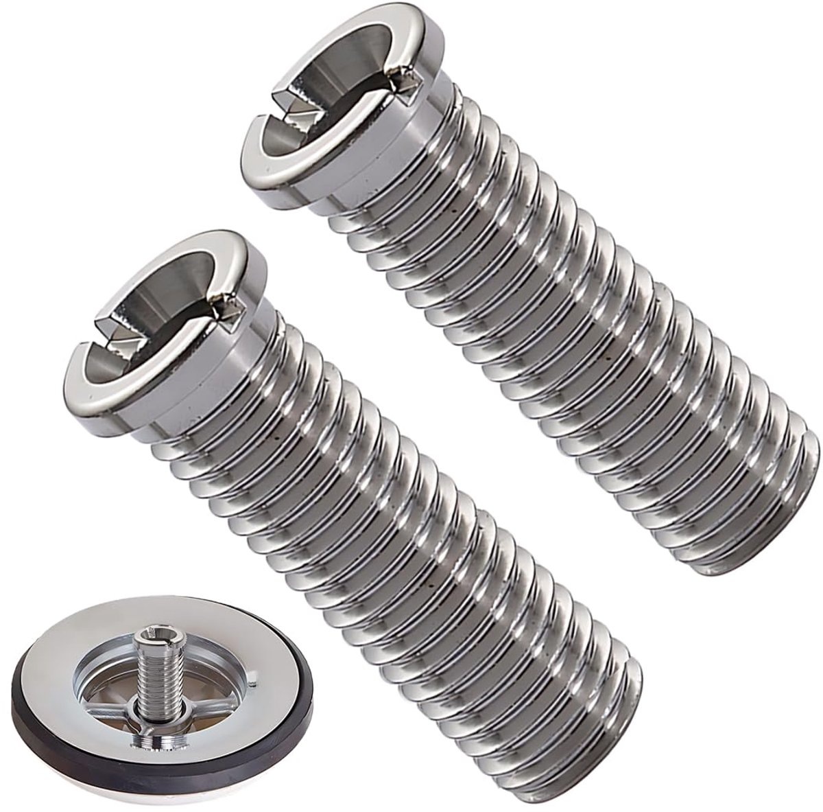2 stuks, 30 mm, roestvrijstalen schroeven, bevestigingsmand voor afvoer, reserveonderdelen voor filter in schroefdraad, keuken