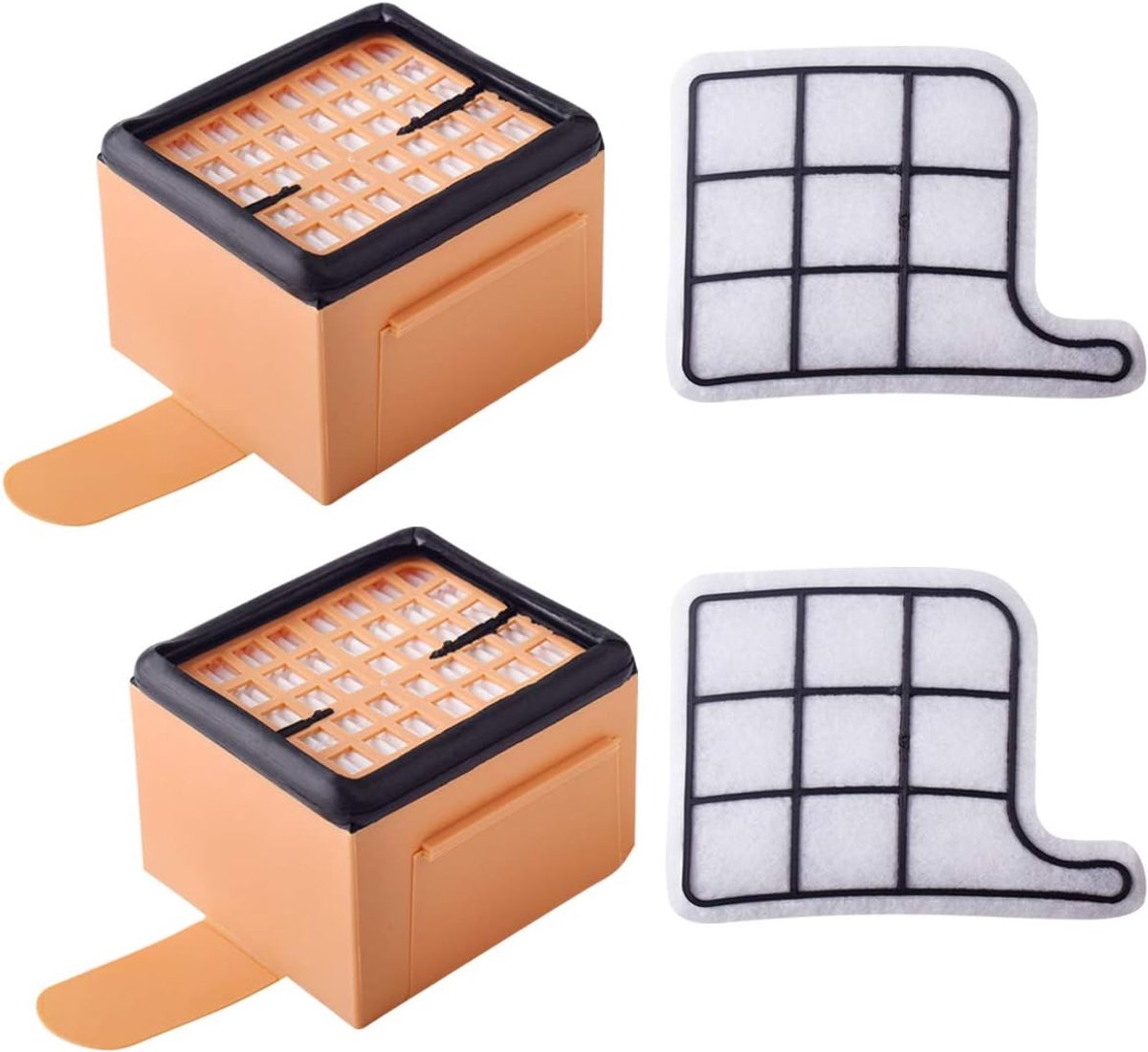 2 motorfilters met 2 Hepa-filters voor Kobold VK 135 motorbeschermingsfilters Vorwerk Kobold VK 135 136 (4 stuks voor VK 135 136)