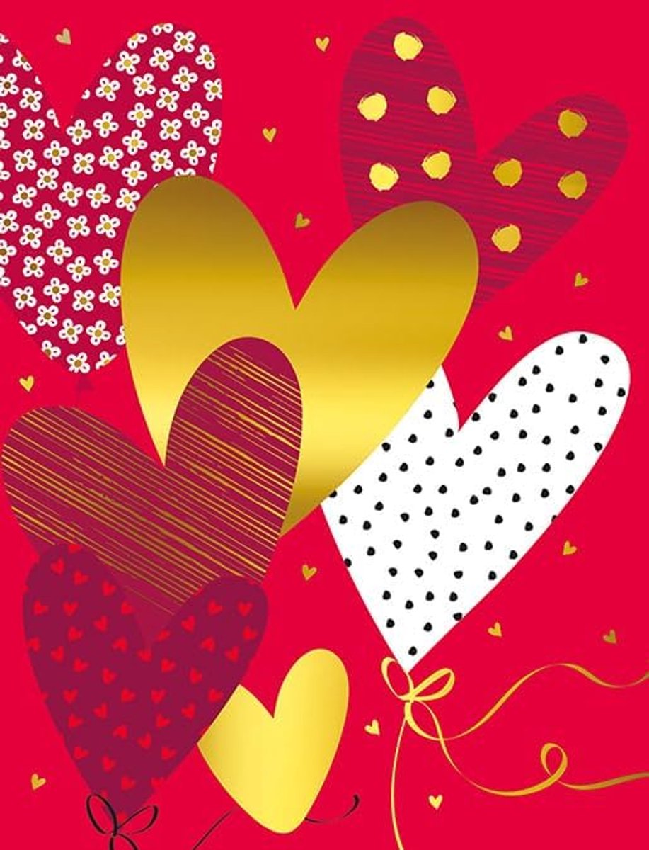 Greetings Valentijnsdag kaart, Happy Valentine's Open - 8 x 6 inch