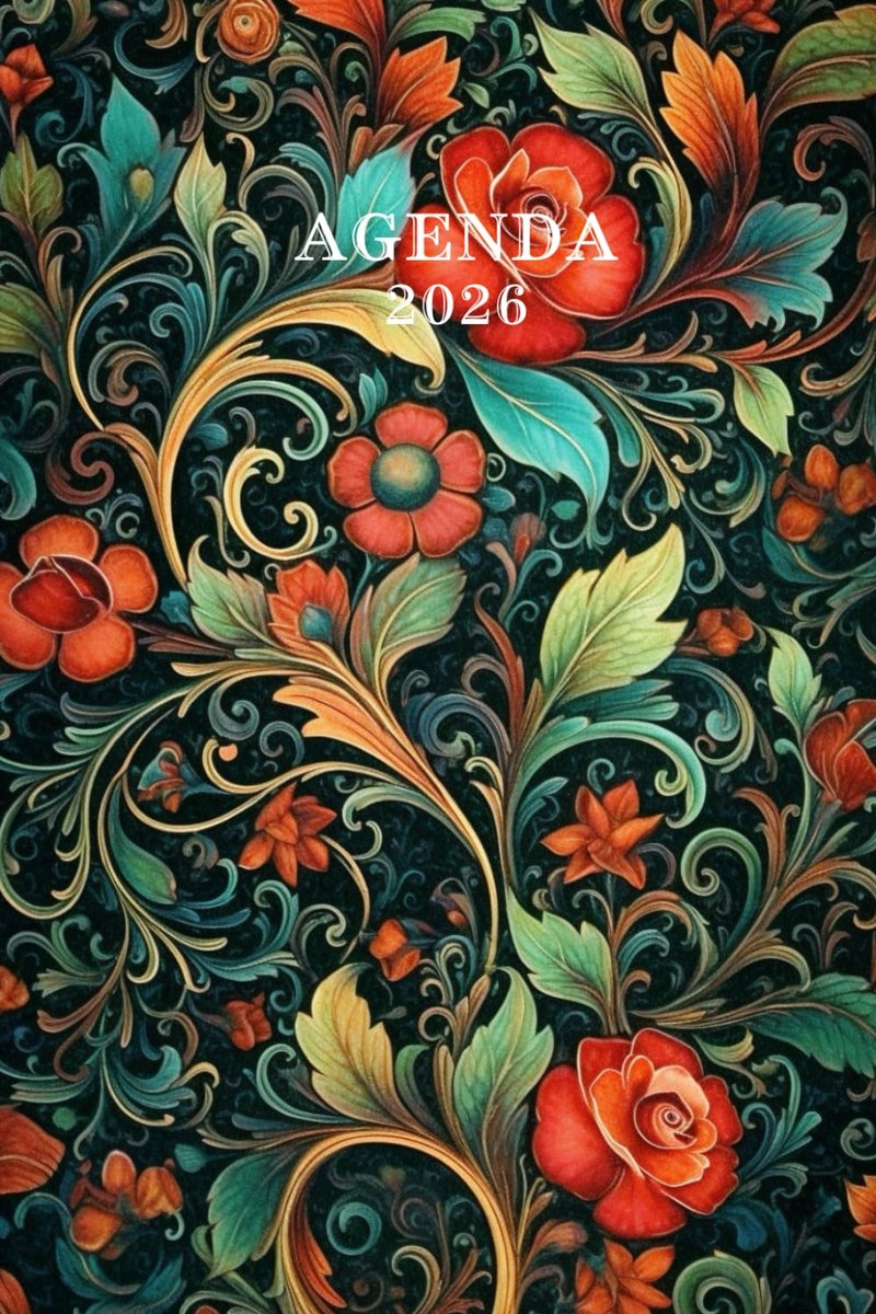 SnelShoppen - Agenda 2026 Petit Formaat de Poche, Semainier, Planificateur Hebdomadaire, 10x15 cm, 116 Pagina's, Crème Papier 90g/m², Floraal Ontwerp