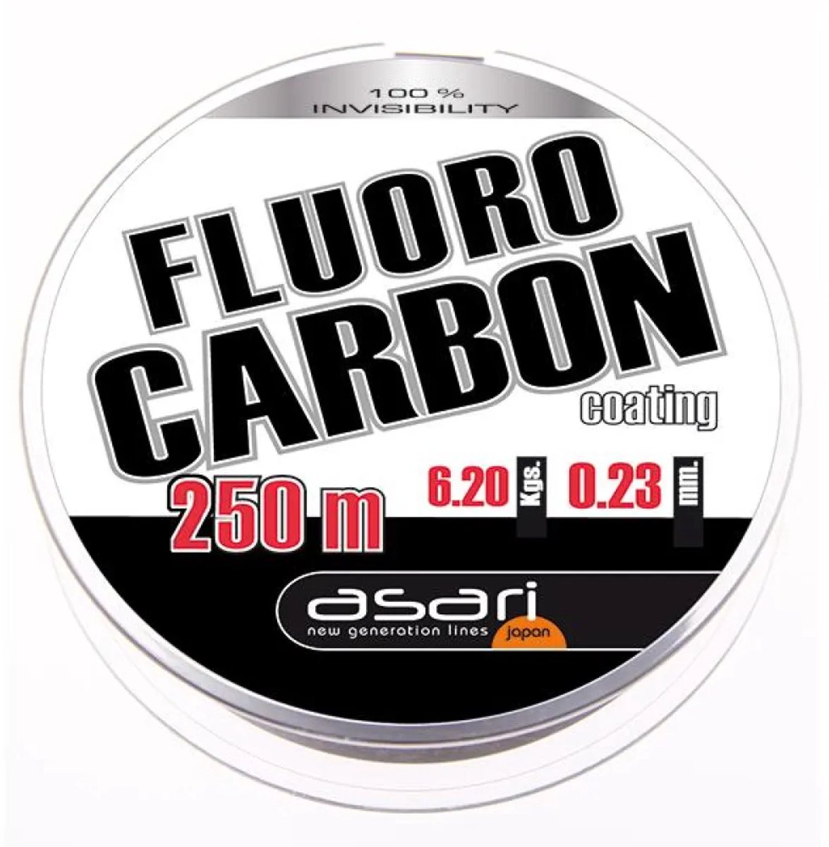 Asari Laco Flurocarbon 250 M Wit,Oranje 0.500 mm
