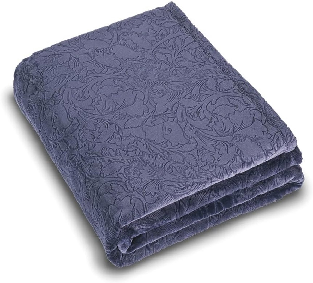 Maxi plaid bedspread 180 x 220 cm - zachte touch - Arabesque aubergine - voor een warme nachtrust - ShopVlot