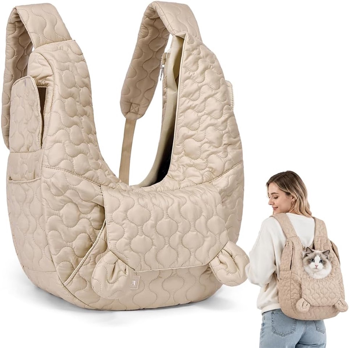 Hondendraagtas tot 10 kg - Robuust nylon - Verstelbare riem - Ideaal voor wandelingen - ShopVlot