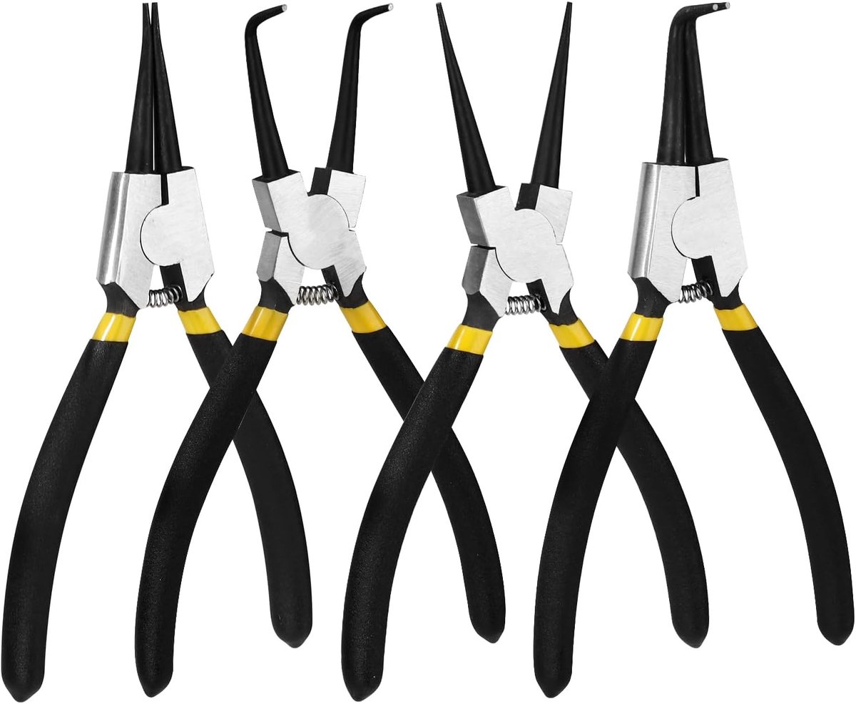 Veiligheidsringen tang - 7 inch - rechte en gebogen tips - ideaal voor het installeren van lagers - ShopVlot