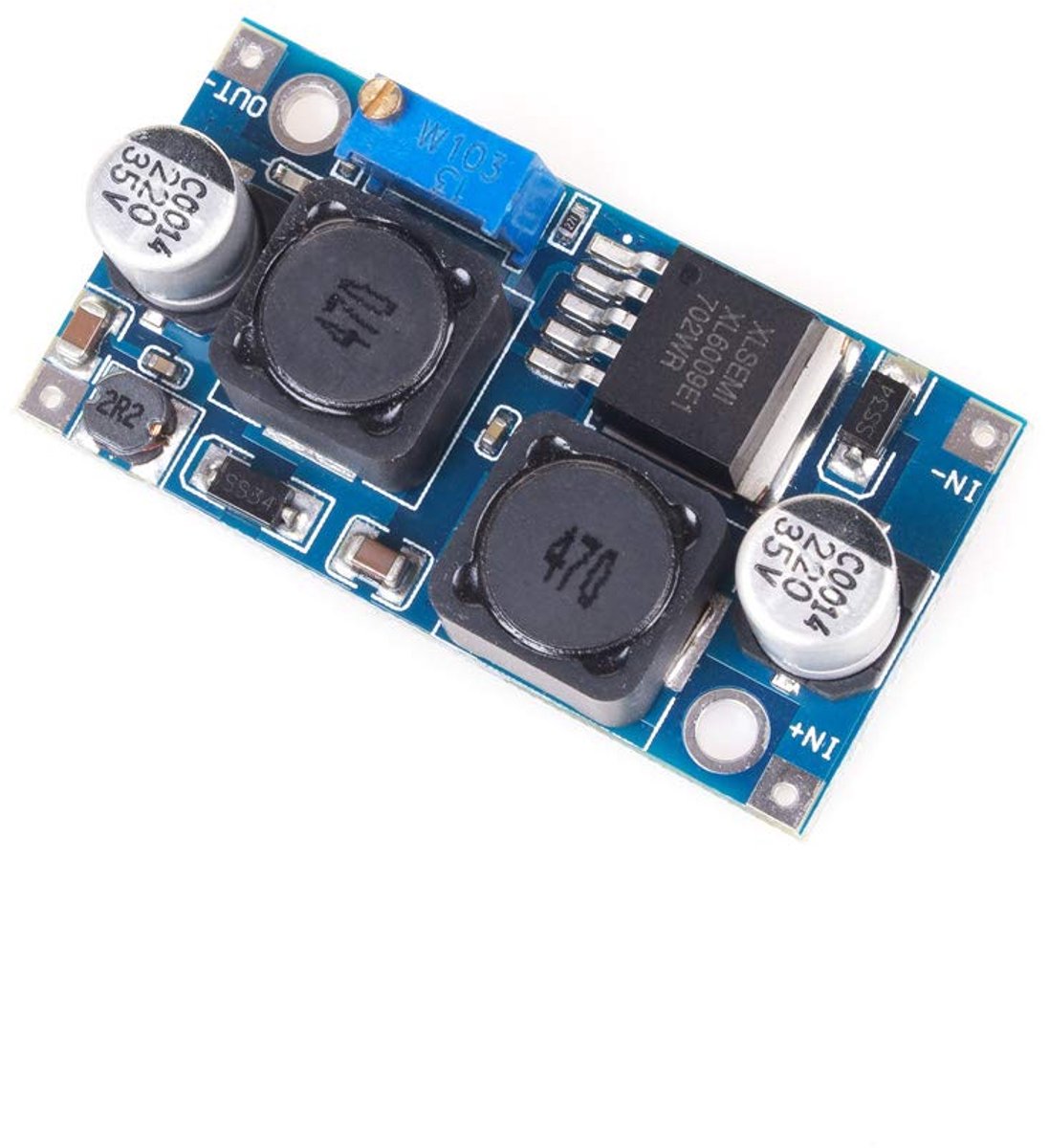 DC-DC Boost Buck Converter XL6009 - Verstelbaar - Automatische omvorming - Ideaal voor hobbyprojecten - ShopVlot