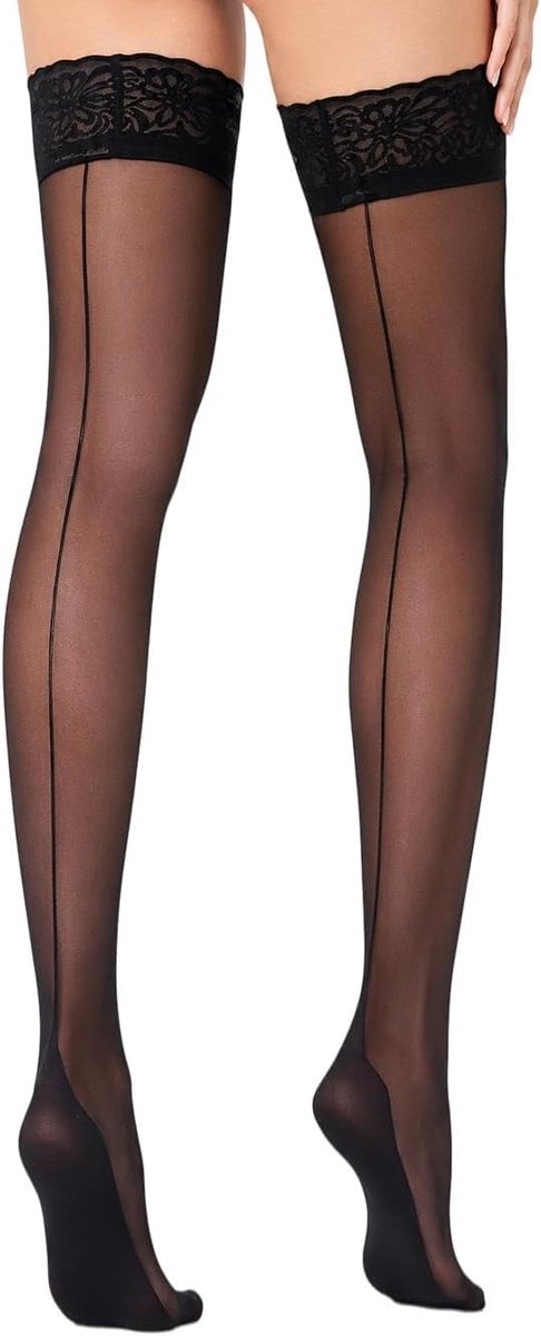 Overkniekousen 70 cm - Antislip met kantband - Zijdeglanzend - Perfect voor formele gelegenheden - ShopVlot