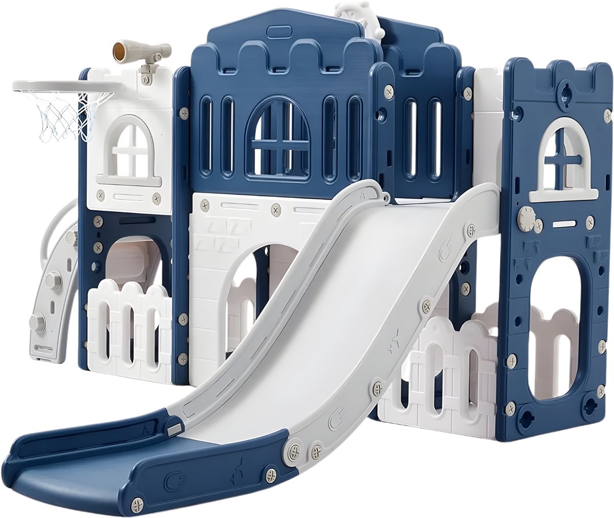 Kinderglijbaan - Kinder Glijbaan voor Binnen & Buiten - Kunststof Speeltoestel - Blauw