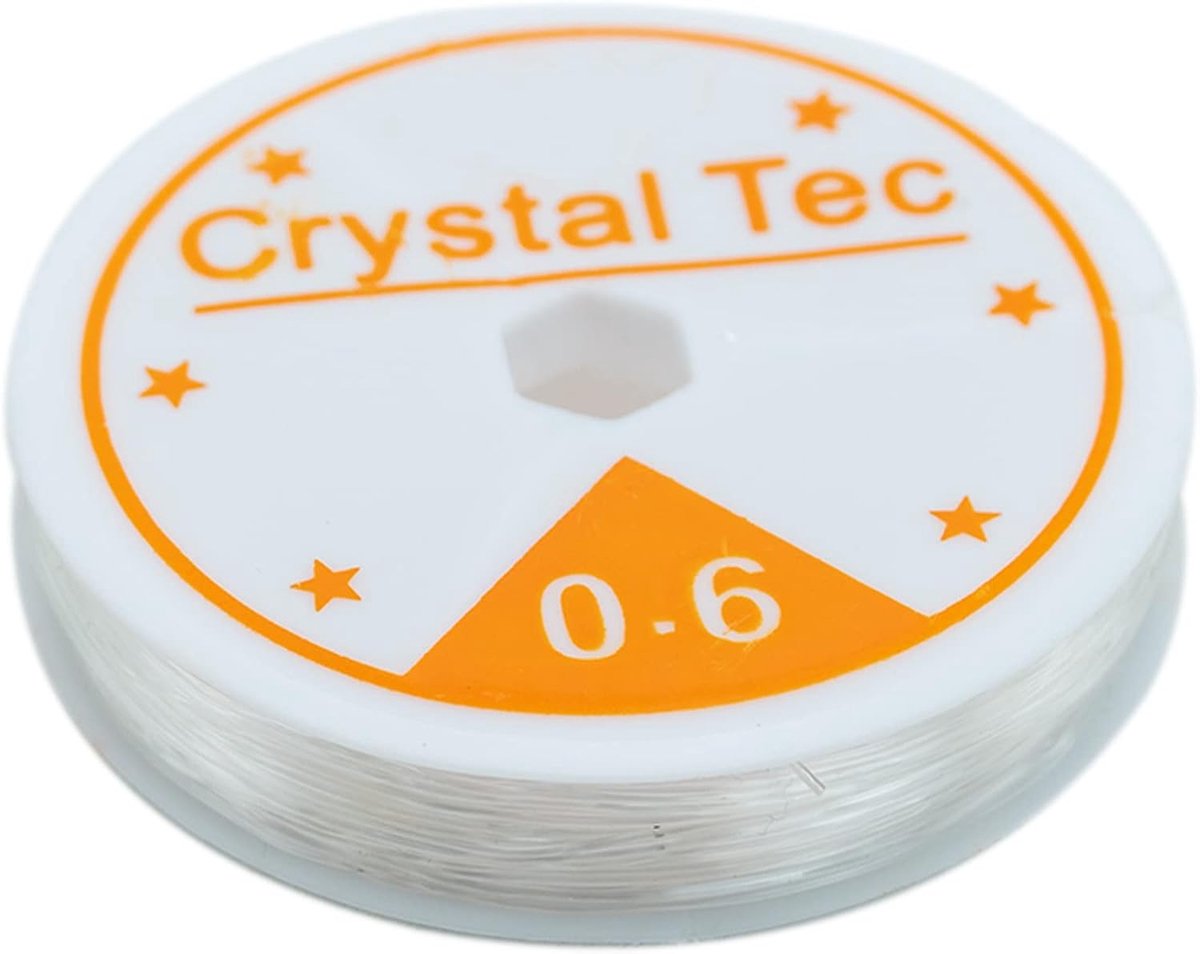 Elastisch draad 0.6mm 15 meter - nylon fibre - flexibel en duurzaam - ideaal voor sieraden maken - ShopVlot