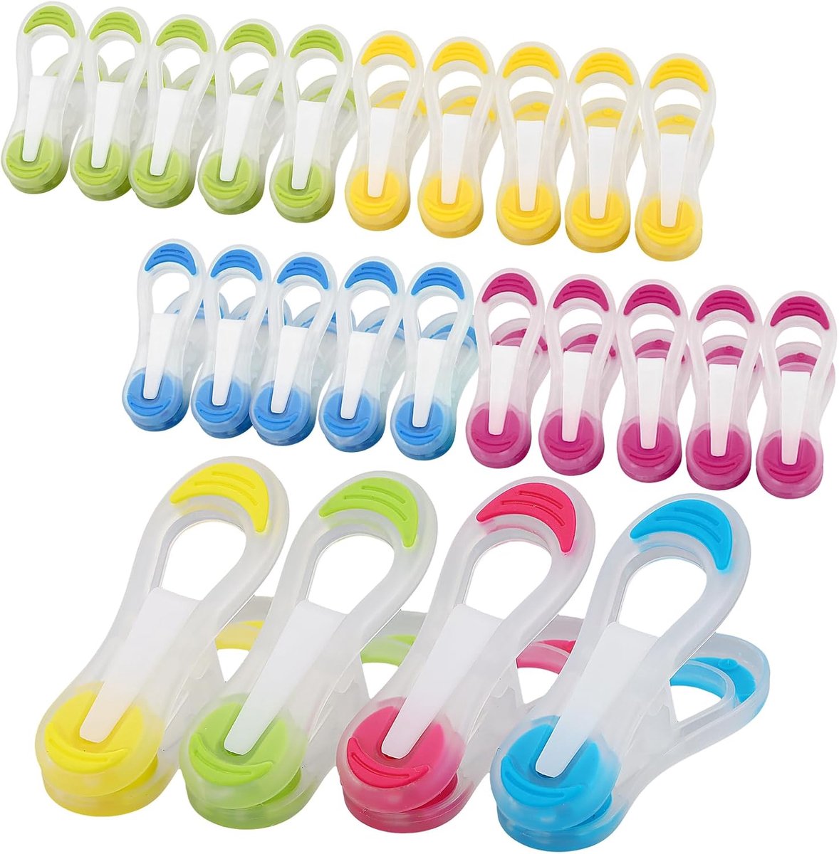 Wasknijpers 20 stuks - kunststof - antislip - sterke grip voor buitengebruik - ShopVlot