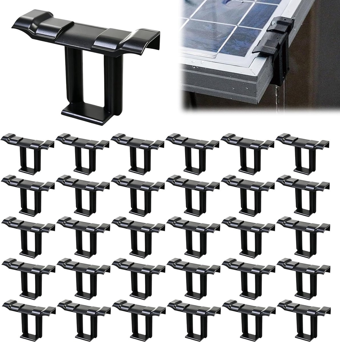 Waterafvoer PV module clip 30mm - hoogwaardig kunststof - weerbestendig - voor effectieve reiniging van zonnepanelen - ShopVlot