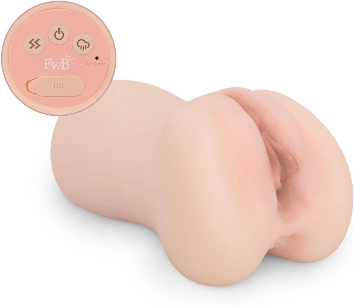Electric masturbator met zuigfunctie - ultra realistisch - afzonderlijk bedienbaar - oplaadbaar via USB - ShopVlot