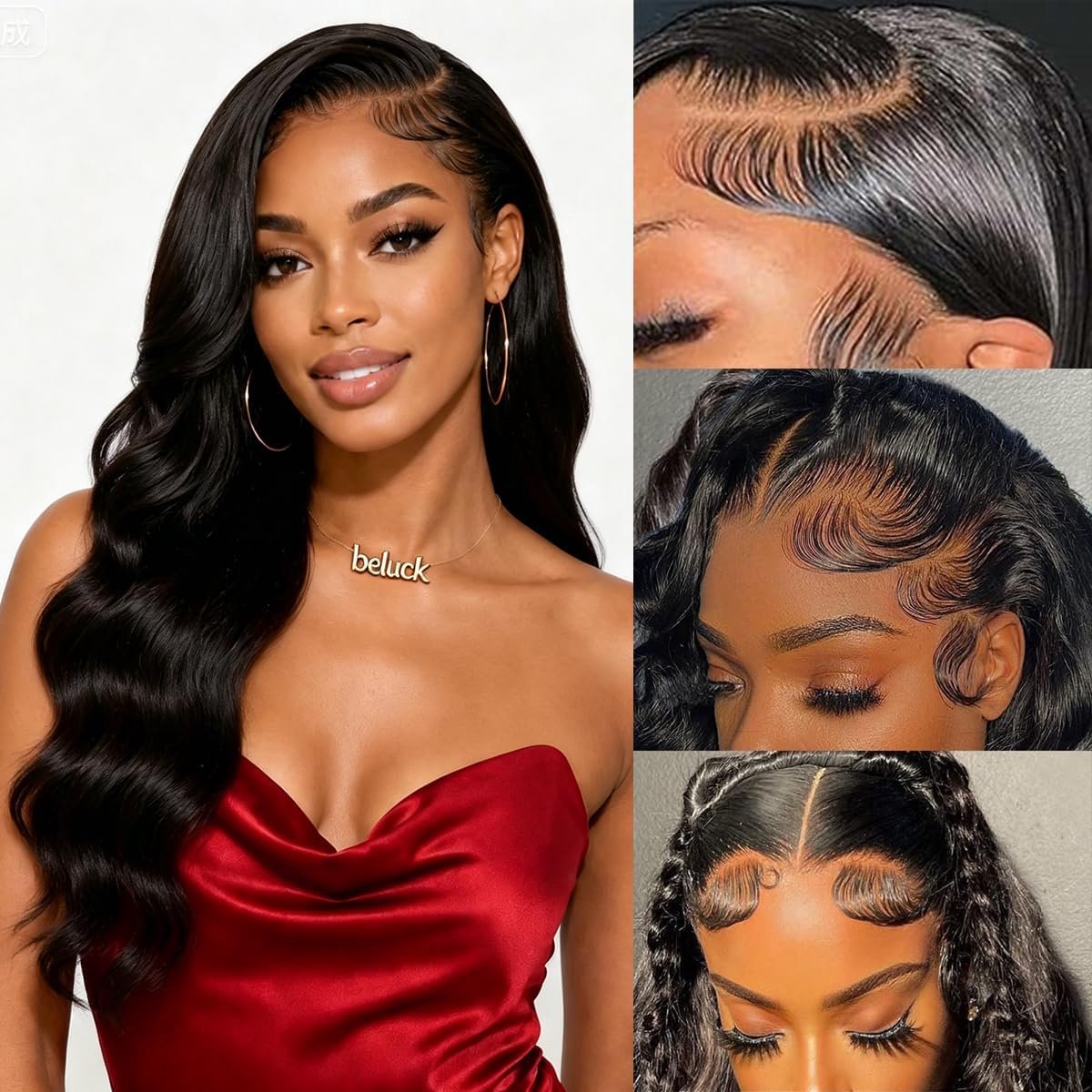 Lace front wig 13x6 HD - 16 inch menselijk haar - natuurlijke haarlijn - veelzijdige styling opties - ShopVlot