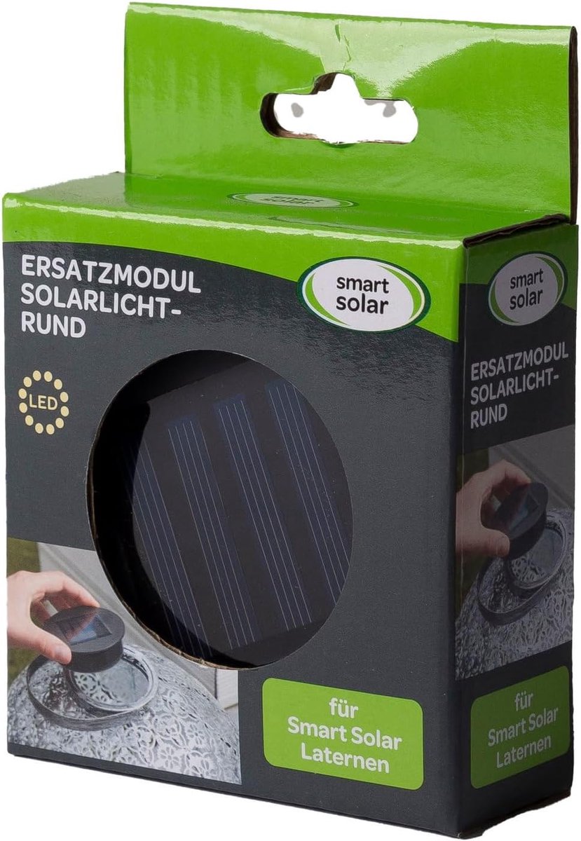 Solar LED lichtbox vervangingsonderdeel - rond - energiezuinig - verlicht uw tuin - ShopVlot