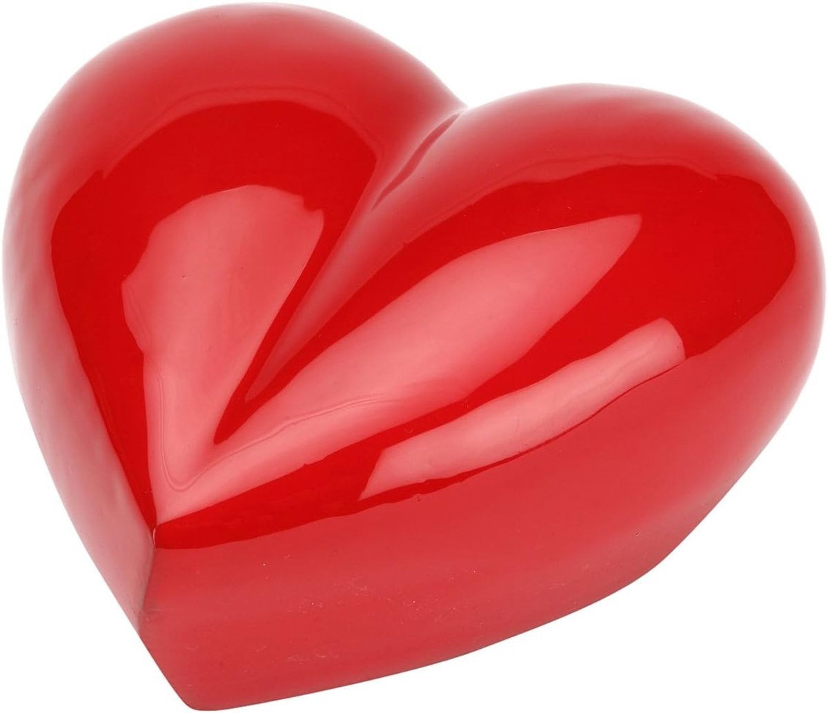 Urn hart 5" groot - aluminium - handgemaakt - herdenkingsstuk voor crematie - ShopVlot