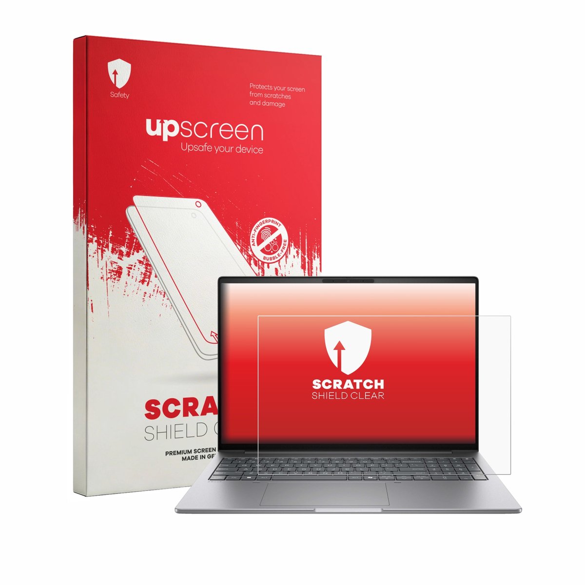 upscreen - Screenprotector voor HP Zbook 8 G2i 16" - Folie Beschermfolie transparant