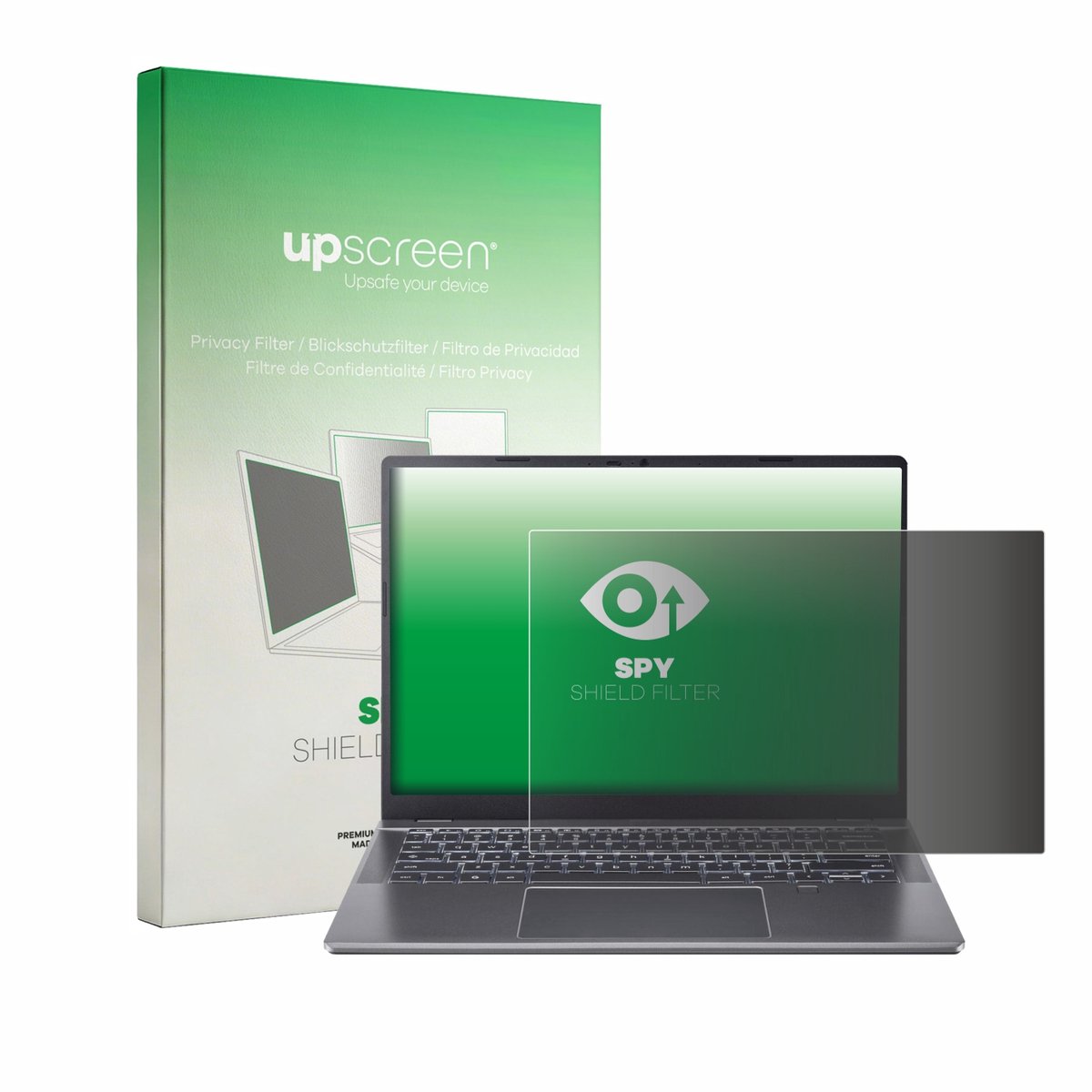 upscreen - privacyscherm voor Acer Chromebook Plus 514 - privacy filter screenfilter Blauwlichtfilter