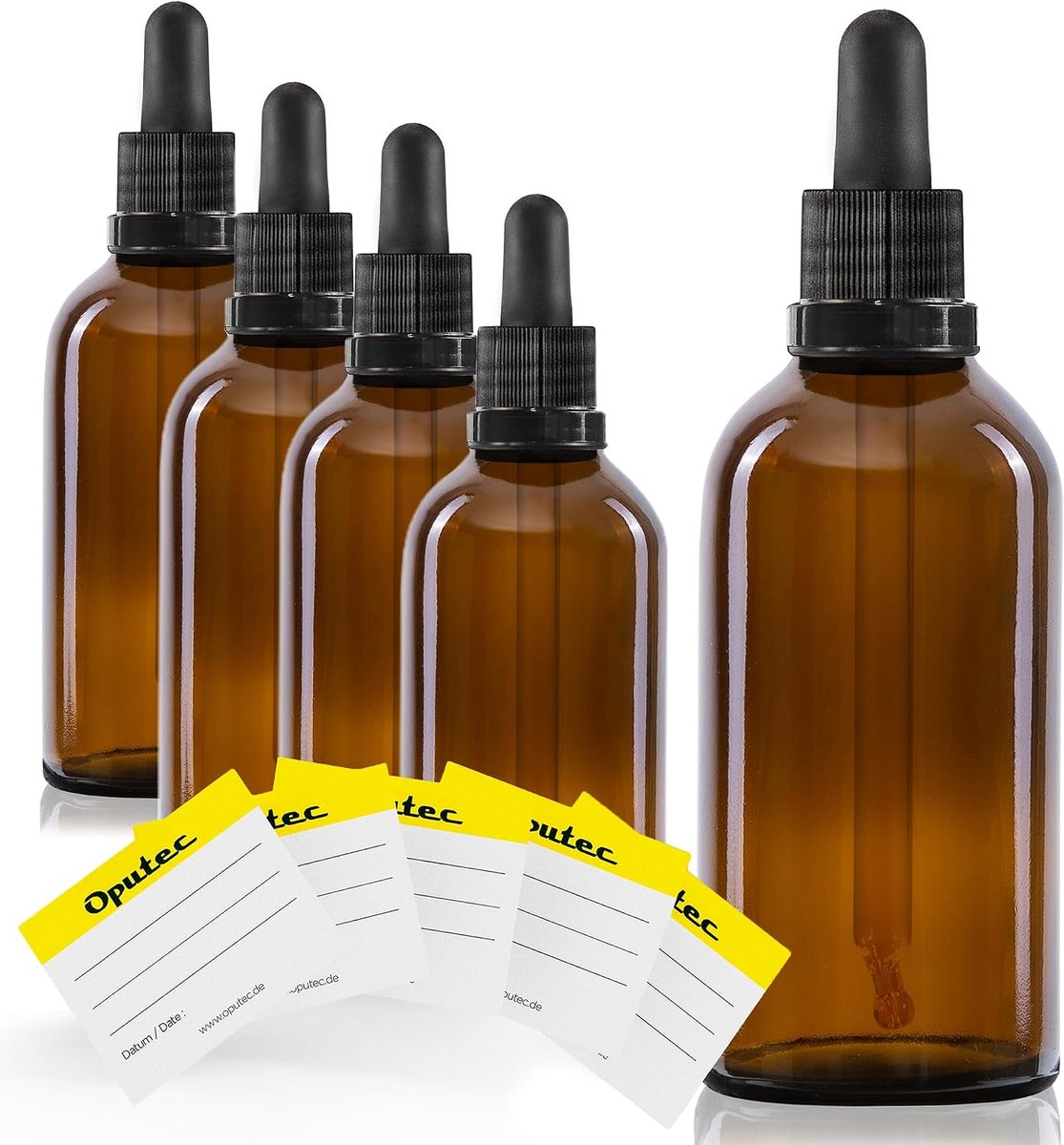 Pipette fles 100 ml bruin glas - met glazen pipet - lichtbeschermend - ideaal voor aromatherapie - ShopVlot