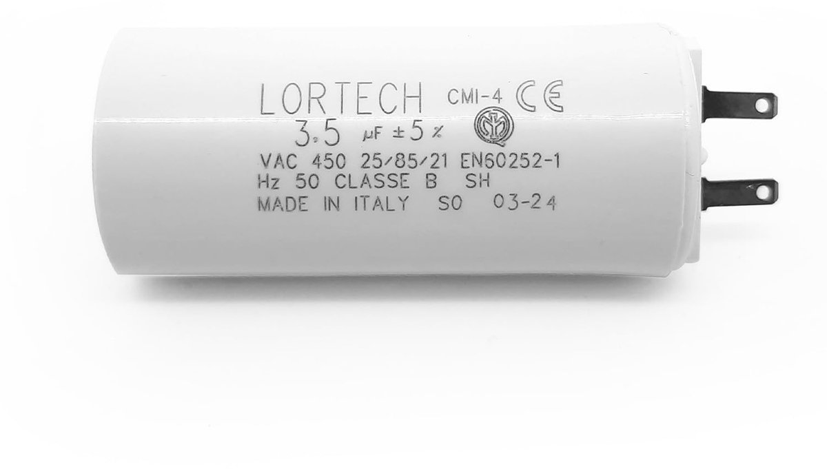 Capacitor 3.5 μF - 56 mm lang - Vervangt 3.3 μF - Geschikt voor rolluiken - ShopVlot